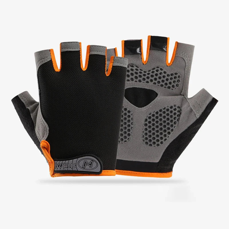 Men Cycling Bicycle Gloves Half Finger Gym Gloves Women Mitten Breathable Anti-slip Glove Fitness Sport Training Gloves Pi-Mart