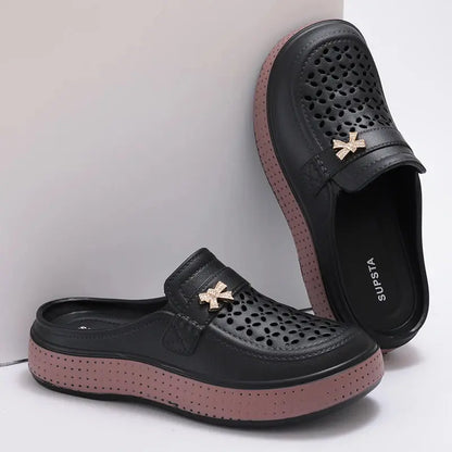 Eyriphy Size: 36-37 to 40-41 Women's Cave Shoes New Flat Slippers Beach Slippers Thick Soles Clogs Casual Slippers for Women Men NovaCart