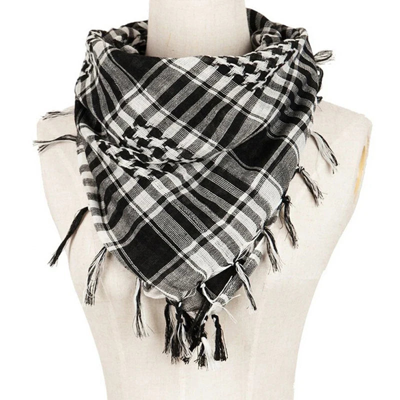 Fashion Military Fashion Lightweight Army Plaid Scarf Unisex Tactical Arab Scarf To Keep Warm Pi-Mart
