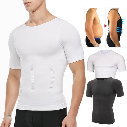 Mens Compression Shirt Undershirt Slimming Tank Top Workout Vest Abs Abdomen Slim Body Shaper NovaCart