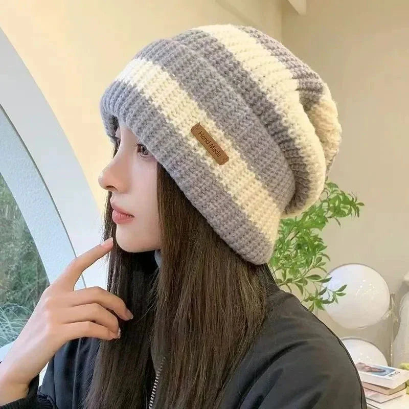 Unisex Stacking Knitted Beanie Cap – Winter Warm Striped Hip-Hop Bonnet Hat FitiqueFit