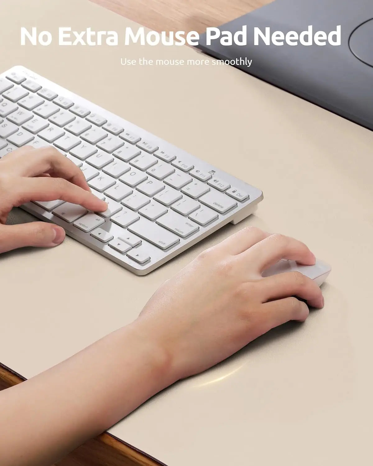 Large Mouse Pad,Office Desk Mat, Leather Desk Pad Protector, Non-Slip PU Leather Desk Blotter, Laptop Desk Pad Pi-Mart