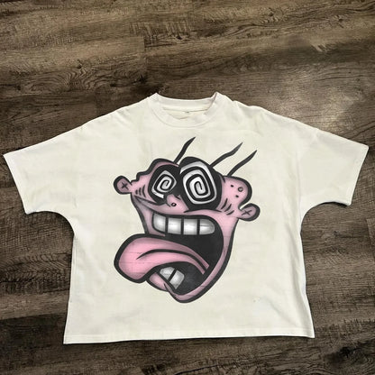 Chic American Anime Cartoon Street Hip-hop Cotton Men's Fashion Loose T-shirt Graphic T Shirts Streetwear Harajuku Unisex NovaCart