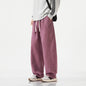 HIQOR High Quality 100% Cotton Work Pants Men Casual Straight Trousers Y2K Man Plus Size Cargo Pants Fashion Solid Workout Pants NovaCart