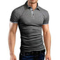 Men's Polo Shirt Short Sleeve Casual Slim Fit Color Blocking T-shirts England Style Streetwear Polos for Men's Fashion NovaCart