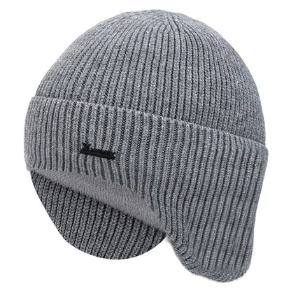 Fleece-Lined Earflap Cap – Warm Winter Outdoor Beanie FitiqueFit
