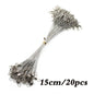 Anti Bite Steel Fishing Line Steel Wire Leader With Swivel Fishing Accessory Lead Core Leash Fishing Wire 15cm 20cm  30cm Pi-Mart
