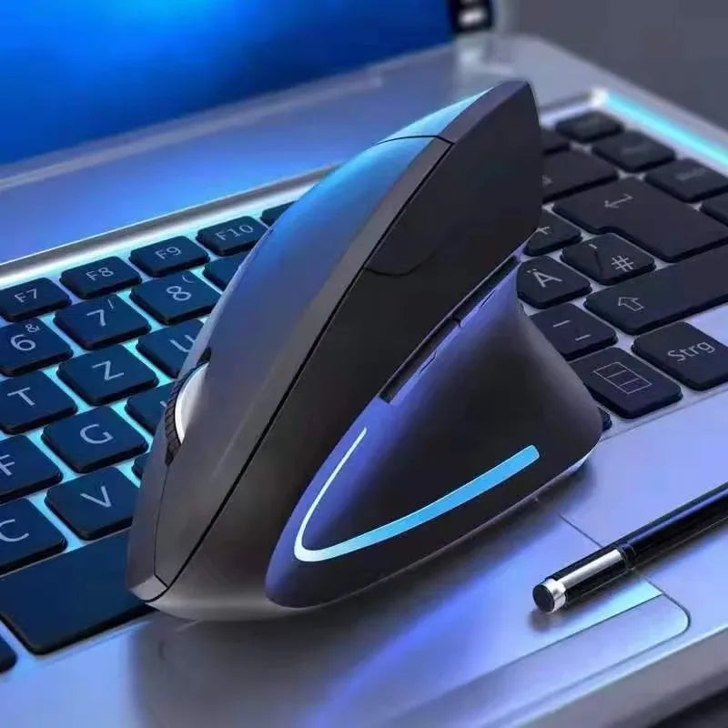 HOMEFISH Vertical Mouse Ergonomic 2.4GHz Wireless Optical Mice 3 Adjustable DPI 800/1200/1600 6 Buttons for Laptop PC Computer Pi-Mart