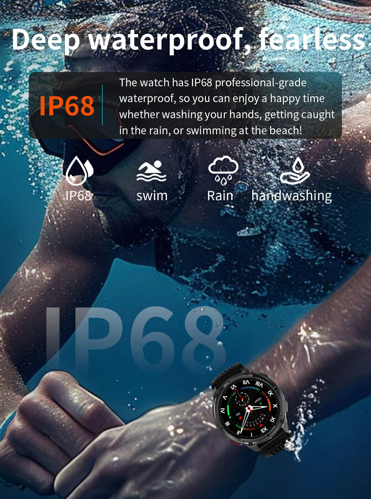 2026 New T-Rex3 Pro 1100mAh Battery Smart Watch GPS path 5ATM Waterproof Sports Run tracker Outdoors Compass Military Smartwatch NovaCart