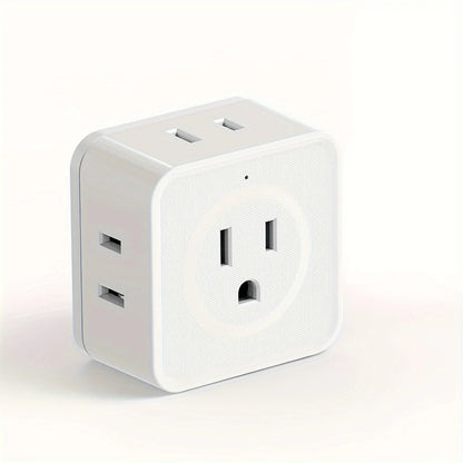 5 Way Multi Plug Outlet Extender, Wall Outlet Expander, Small Electrical Outlet Splitter for Travel, Home, Office, Dorm Pi-Mart