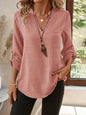 Elegant Casual V-neck Loose Sleeve Blouses