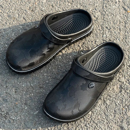 Lightweight Chef Shoes Closed Toe Rubber Sandals Men Clogs Garden Shoes Barefoot Zuecos Hombre Cholas Man Summer Beach Shoes NovaCart