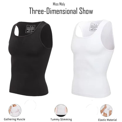 Mens Slimming Body Shaper Chest Compression Shirts Tummy Control Shapewear Gynecomastia Abdomen Slim Vest Waist Trainer Corset NovaCart