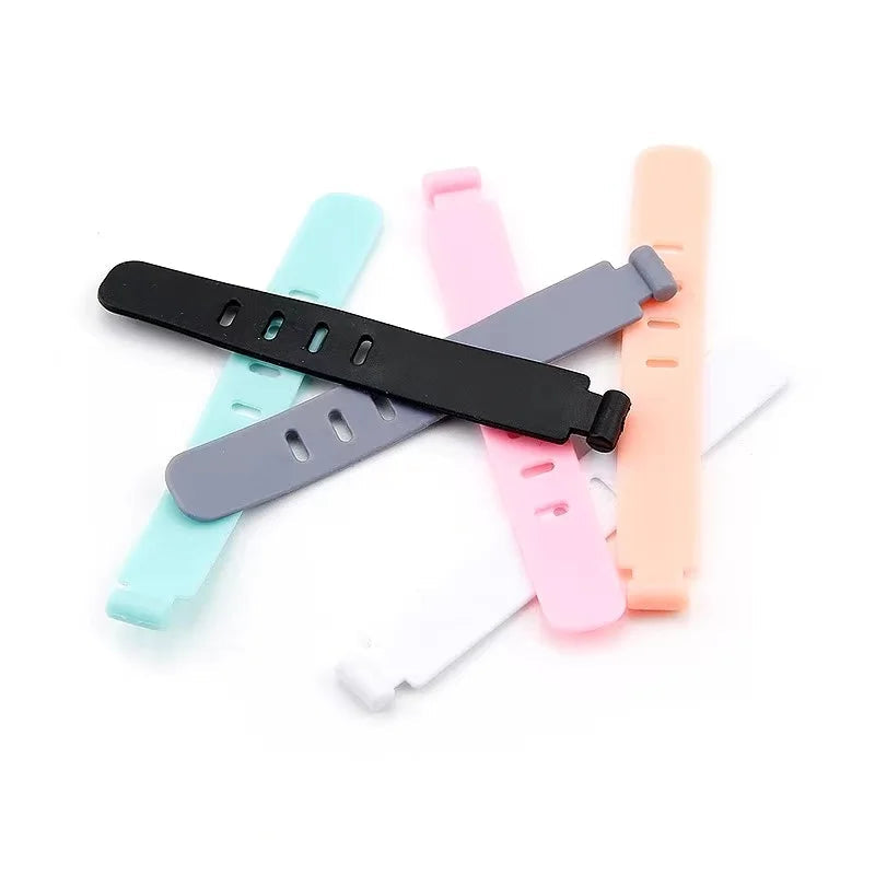 20pcs Cable Organizer Ties Clip Charger Cord Management Silicone Wire Manager Mouse Earphone Holder Data Line Winder Straps Pi-Mart