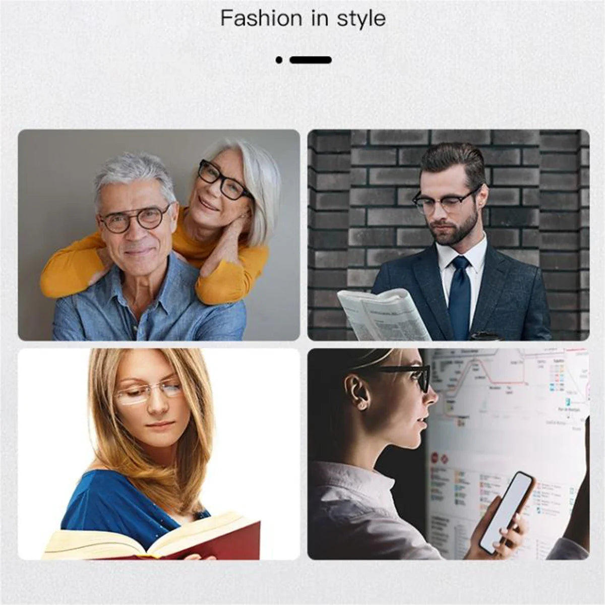 BARCUR Fashion Retro Leopard Pattern Women's Presbyopia Glasses Durable Multi-Degree PC Rectangular Small Frame with Transparent Acrylic Lenses for Reading or Work Stevvex