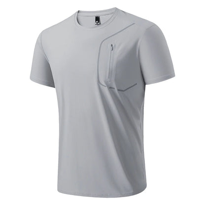 76% Nylon Quick Dry Sport Fashion T Shirt Men'S 2025 Short Sleeves Summer Casual Black OverSize Top Tees GYM Tshirt Clothes NovaCart
