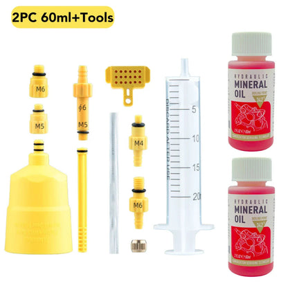 Bicycle Brake Mineral Oil 60ML Bike Hydraulic Disc Brake Oil Bleed Kit For SHIMANO TEKTRO SRAM NUTT Series Brake Repair Tools Pi-Mart