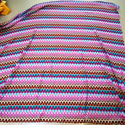 Knitting Lace Fabrics Zig Zag Wave Striped Lace Crochet Mesh Fabric Diy Fashion Cloth 155CM/1078 NovaCart