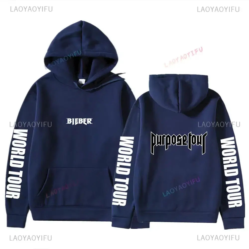 Hoodies Men Justin Bieber Purpose Tour fashion Print Hip Hop Streetwear Fleece Warm Hoody Men Women Pullover Hoodie Sweatshirt NovaCart