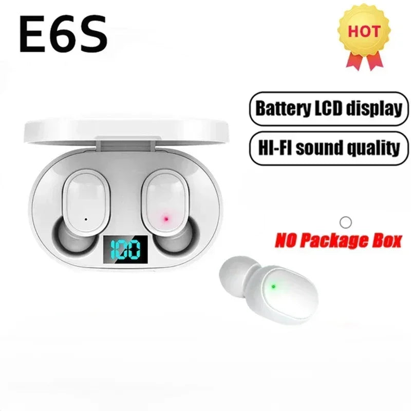 E6S Wireless Bluetooth Earphones TWS Bluetooth Headset Wireless Earbuds Noise Cancelling Earphones with Microphone Headphones NovaCart