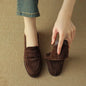 Shoes for Women 2024 Summer Brown Casual Flats Ladies Shoe Fashion Suede Loafers Soft Sole Non-Slip Feminino Zapatos Mujer NovaCart