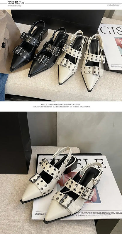 2023women's sandals summer  Ballet flats women Pointed rivet single shoe Platform Women Sandals zapatos de mujer tendencia NovaCart