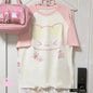 Aesthetics Japanese Grunge T-shirt Y2k Harajuku Anime Cartoon Cat Tops Tees Short Sleeve Women Kawaii Clothing Streetwear NovaCart