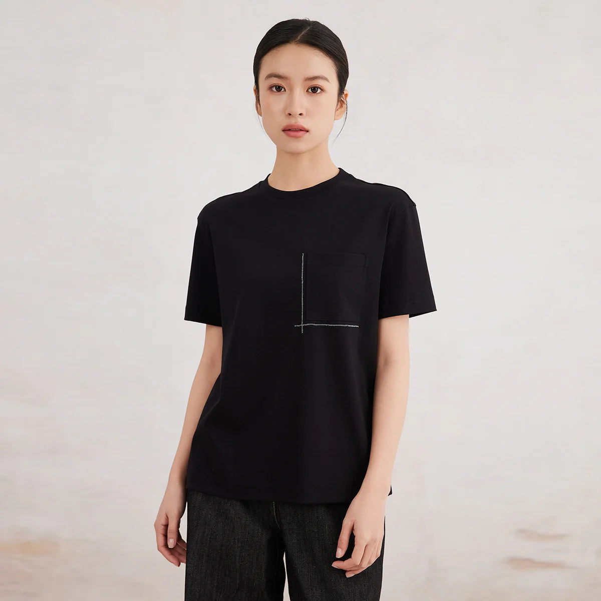 K3147W White Premium Clothes Ladies long staple cotton Tshirts Women's Clothing T-Shirt for Women NovaCart