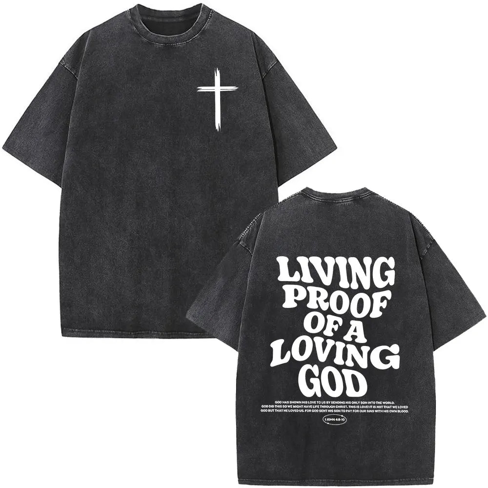 Christian Jesus Faith Over Fear Bible Verse Washed T-shirts Men Women Fashion Vintage Oversized T Shirts Harajuku Cotton T-shirt NovaCart