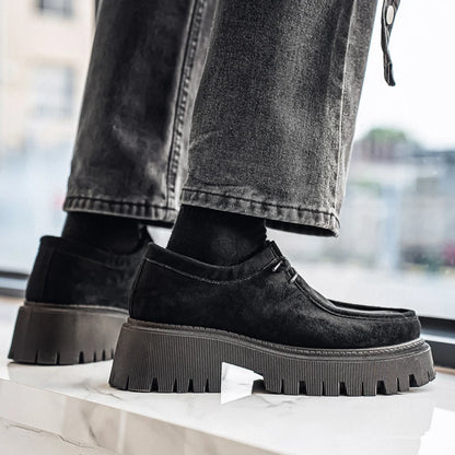 Men's Shoes 2025 Autumn New Style High-heel Thick-soled Loafers, Durable and Retro Casual Shoes, Everyday Street Trend Sneakers NovaCart