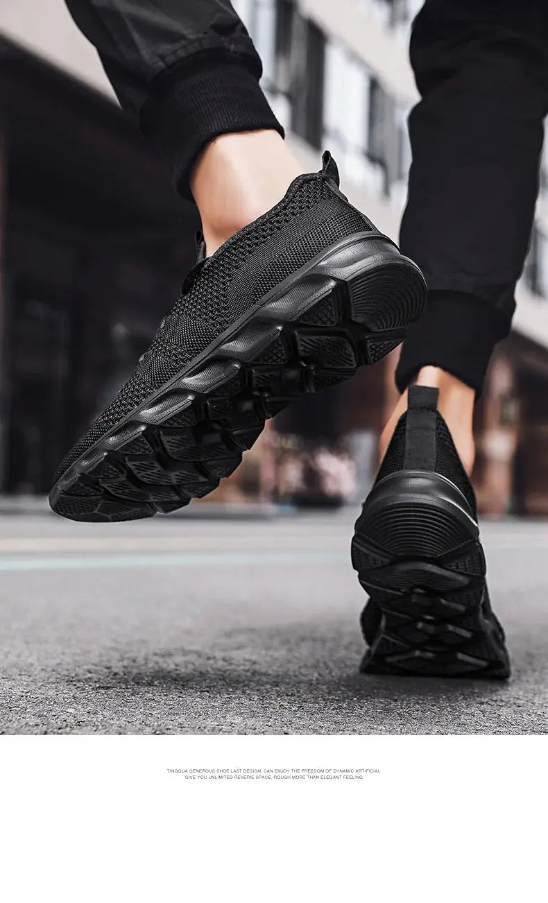 Men's casual sports shoes breathable summer light Soft sole comfort outdoor running shoes fashion student mesh plus size sneaker NovaCart