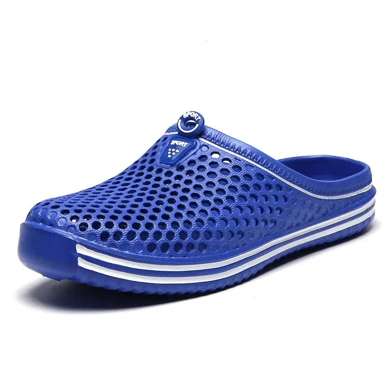 Summer Couple Breathable Half Slippers Men Outdoor Baotou Hole Sandals Beach Flip-flops Men's Casual Flip-flops Platform Sandals NovaCart
