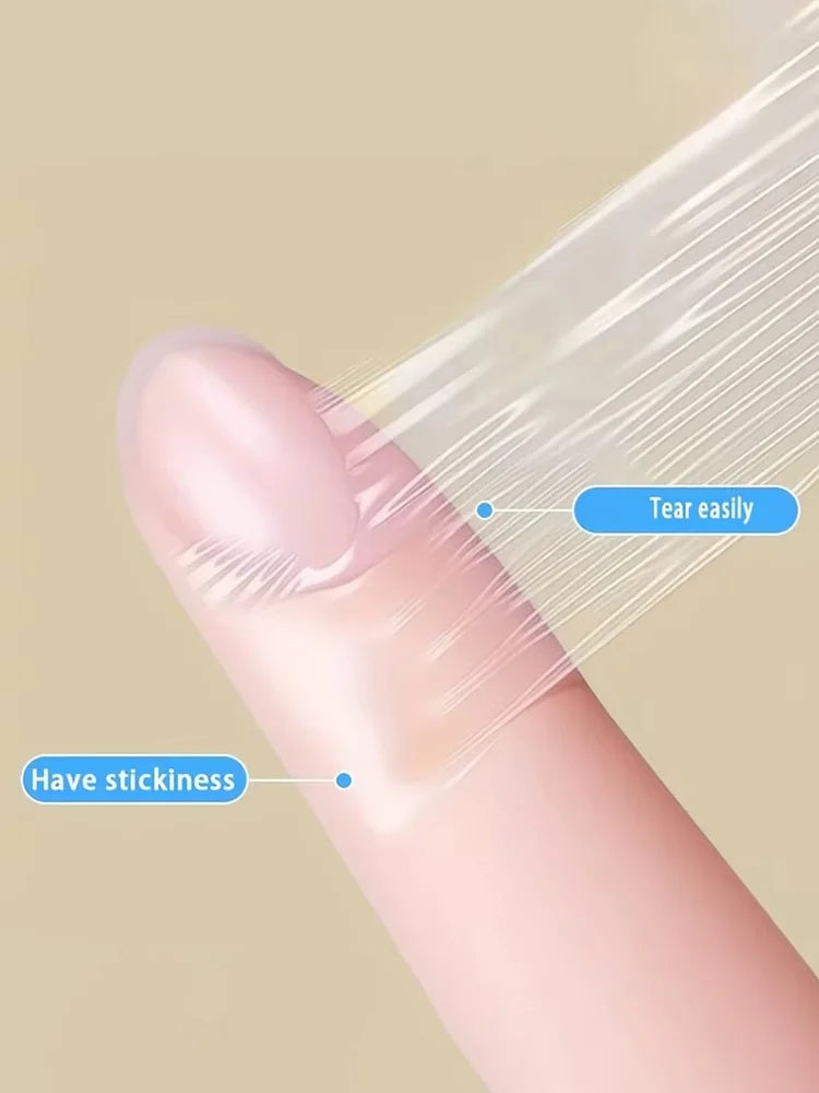1 Roll Transparent Self-adhesive Tape Pu Material Bandage Portable Finger Protector Anti-friction Sticker For Bathing Daily Use Pi-Mart