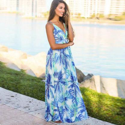 Fashionable Sleeveless Printed Cross-border Style Dress