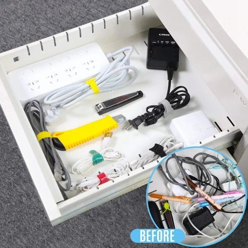 Cable Organizer Cable Management Cable Winder Tape Protector for Wire Ties Phone Accessories Organizador Cables Pi-Mart