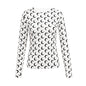 Woman Clothes Korean Moon Print Long Sleeve T-Shirt Fashion Casual Layered Sun Protection Top Ice Silk Basic Tee Spring Autumn NovaCart