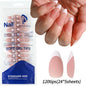 120Pcs Medium Long Square Acrylic French Fake Nails Full Cover Wearable French Press on Nails for Women Mixed Size False Nails NovaCart