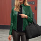 Women’s Slim Fit Faux Leather Moto Jacket FitiqueFit