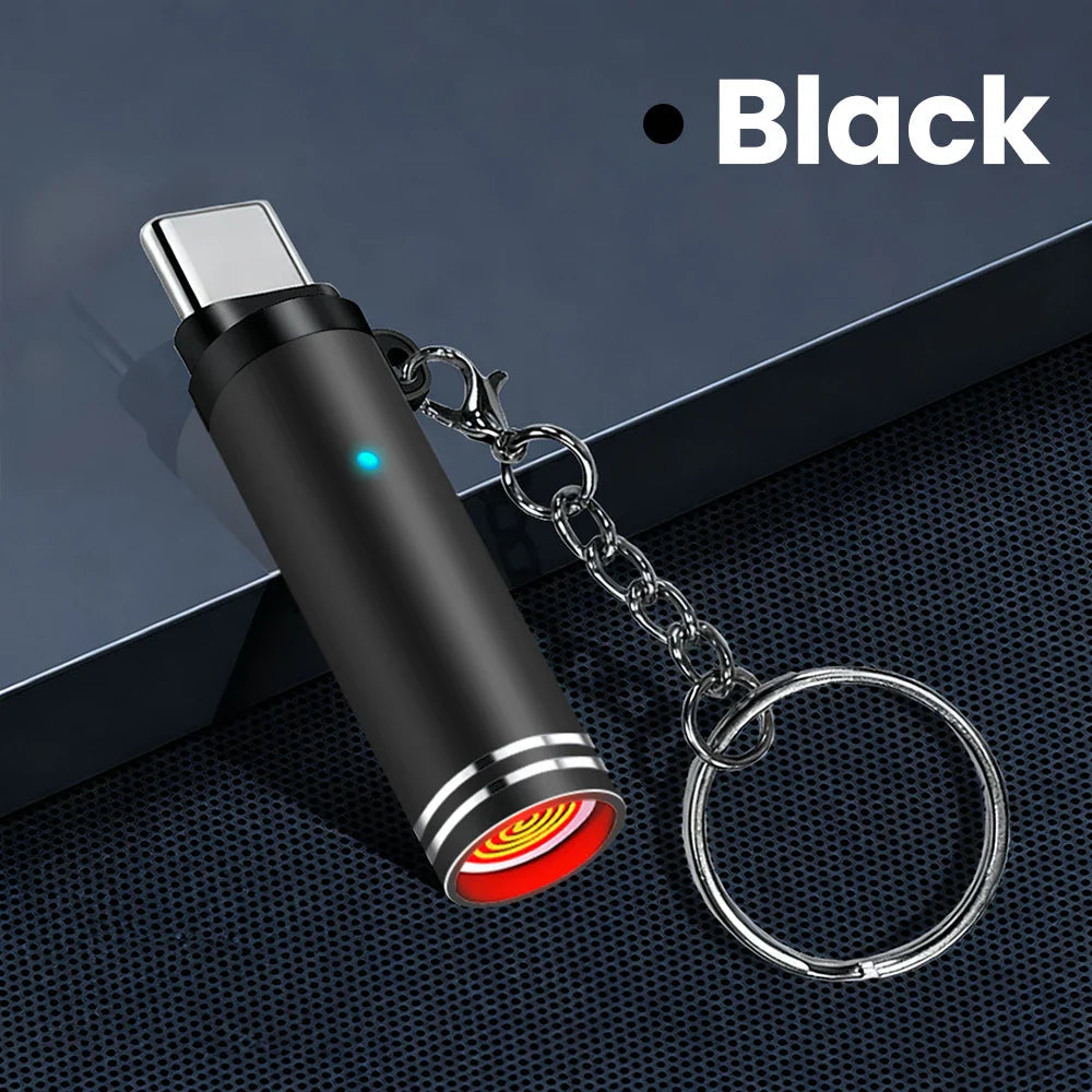 Mini Type C Mobile Phone Cigarette Lighter Air Blowing Cigarette Lighter Outdoor Safety USB C Lighter Adapter For iPhone 17 Pro Pi-Mart