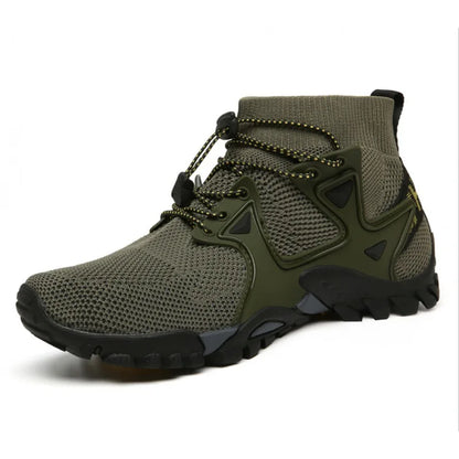 Shoes for Men Walking  2023 Summer New High Top Boots Breathable Mesh Mountaineering Outdoor Comfortable Leisure Travel Sneakers NovaCart