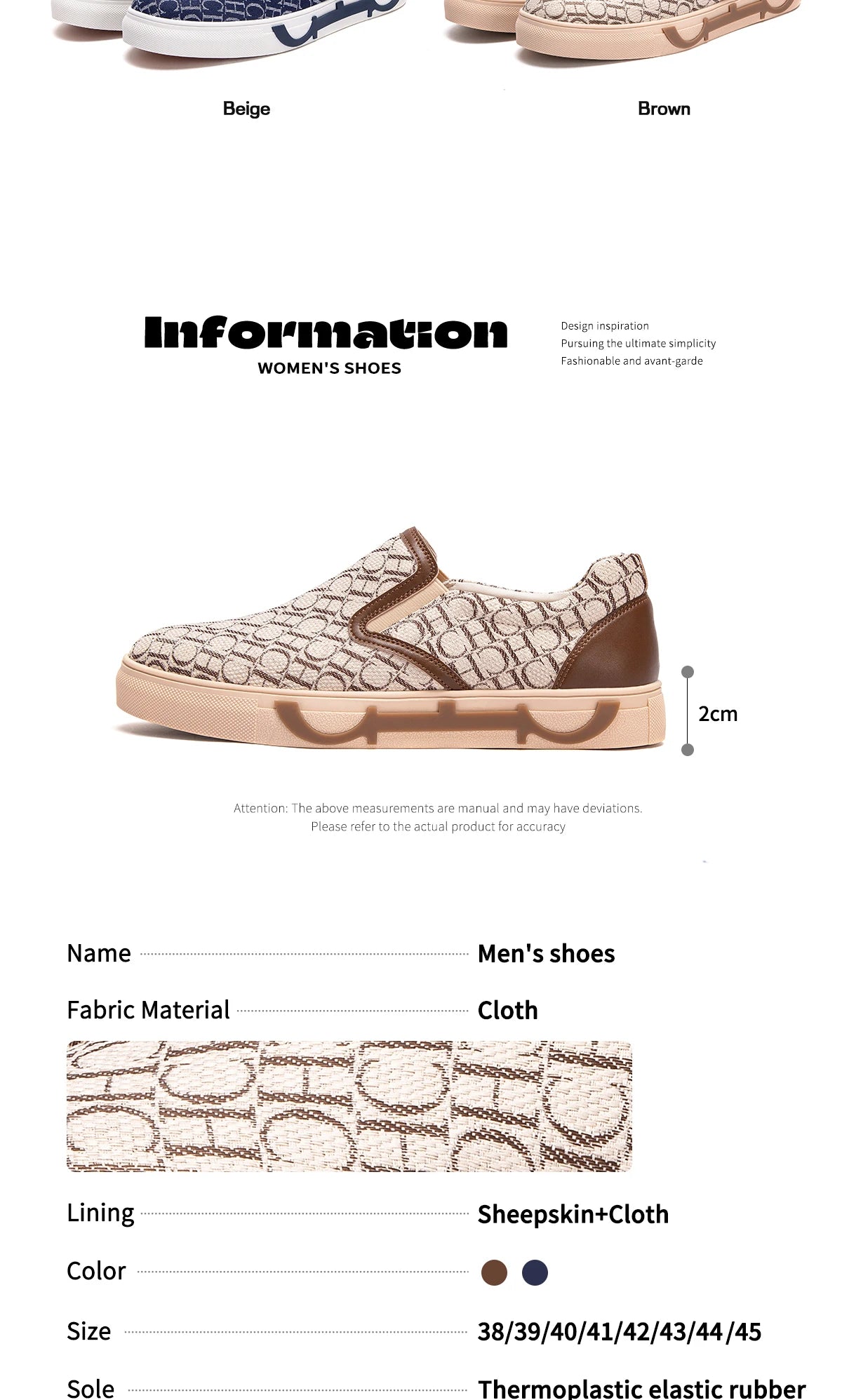 Shoes For Man Loafers Breathable cloth upperLeather elasticized adjustable mouthCH lettersLuxury brand men's shoes NovaCart