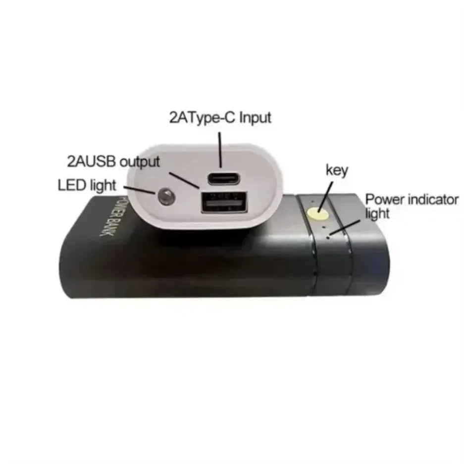 5V 2A 6000mAh 2X 18650 USB Type-C Battery Charger Case For Phone Electronic Charging DIY Not Including Batteries Power Bank Box Pi-Mart