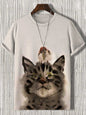 Samurai Cat Graphic T-Shirt – Japanese Style 3D Print Men's Tee FitiqueFit