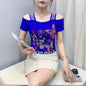 M-3XL Summer European Women's Clothes High Quality T-Shirt Luxury Hot Diamonds Design Slim Tees Sexy Girls Streetwear Tops NovaCart