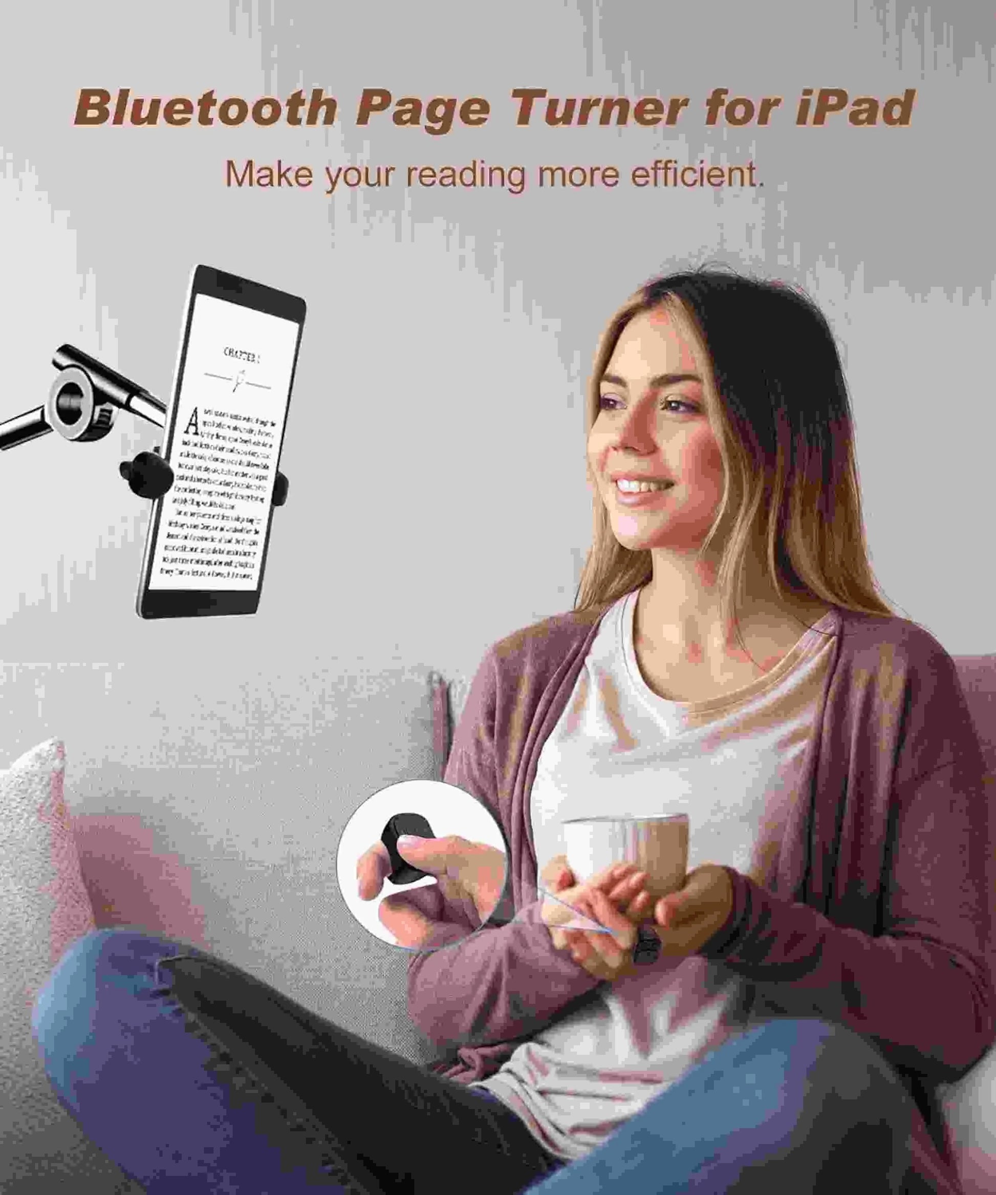 Tiktok Scrolling Ring Tiktok Remote Control Is Suitable for Iphone, iPad Bluetooth Page Turning Ring Roller, Both Camera Shutter, Short Video and Music Remote Control Function, Compatible with Ios and Android Phones Pi-Mart