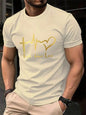 Men's Summer 100% Cotton Fashionable Casual Loose Large Size FAITH HOPE LOVE Printed Sports Round Neck Short Sleeve T-shirt Top NovaCart