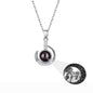 Customizable photo Silver 925 Necklace 100 Languages I Love You Projection Pendant