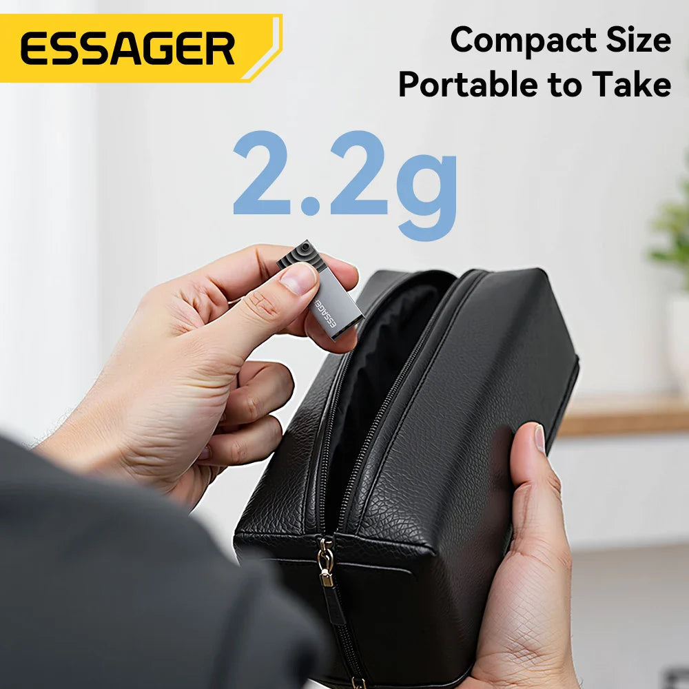 Essager 2-in-1 Mini Type C USB2.0 Card Reader Adapter Micro SD TF Memory Card Reader for iPhone 16 15 Pro Huawei Macbook iPad Pi-Mart
