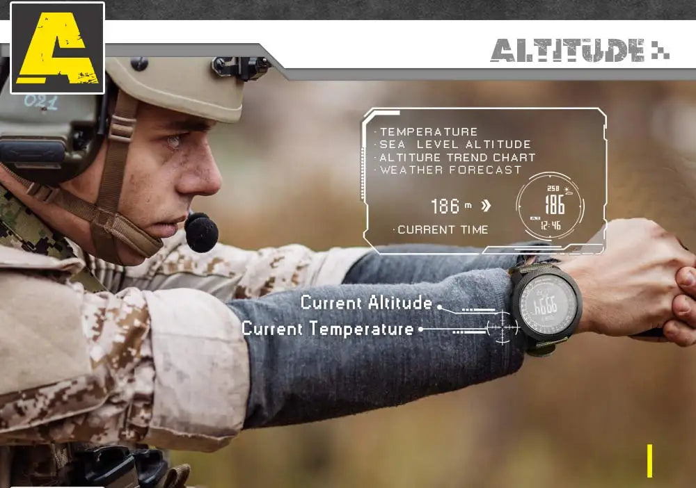 NORTH EDGE Men's sport Digital watch Hours Running Swimming Military Army watches Altimeter Barometer Compass waterproof 50m NovaCart
