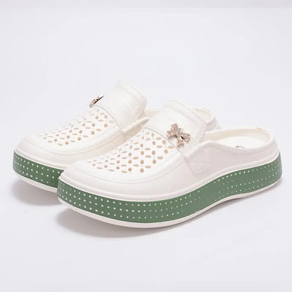 Eyriphy Size: 36-37 to 40-41 Women's Cave Shoes New Flat Slippers Beach Slippers Thick Soles Clogs Casual Slippers for Women Men NovaCart